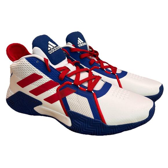 Adidas Court Vision 2.0 Mens Size 10 Scarlet Collegiate Royal FY9378 Basketball